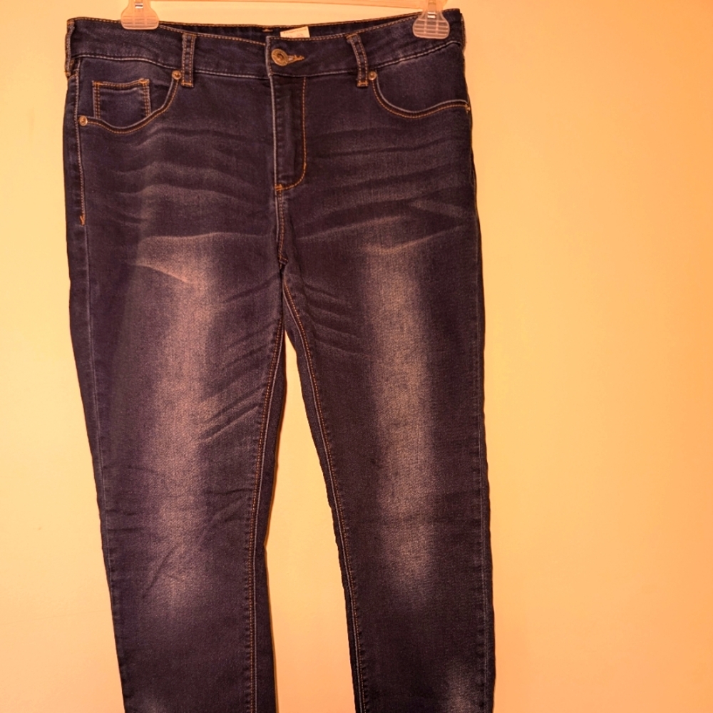 Buffalo David Bitton Blue Skinny Jeans with Faded Look